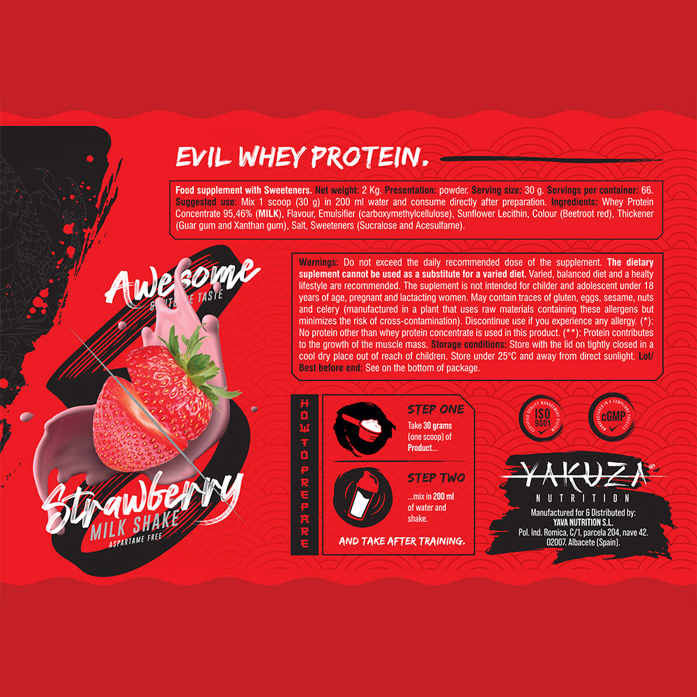 Yakuza Nutrtion Evil Whey Strawberry 2kg